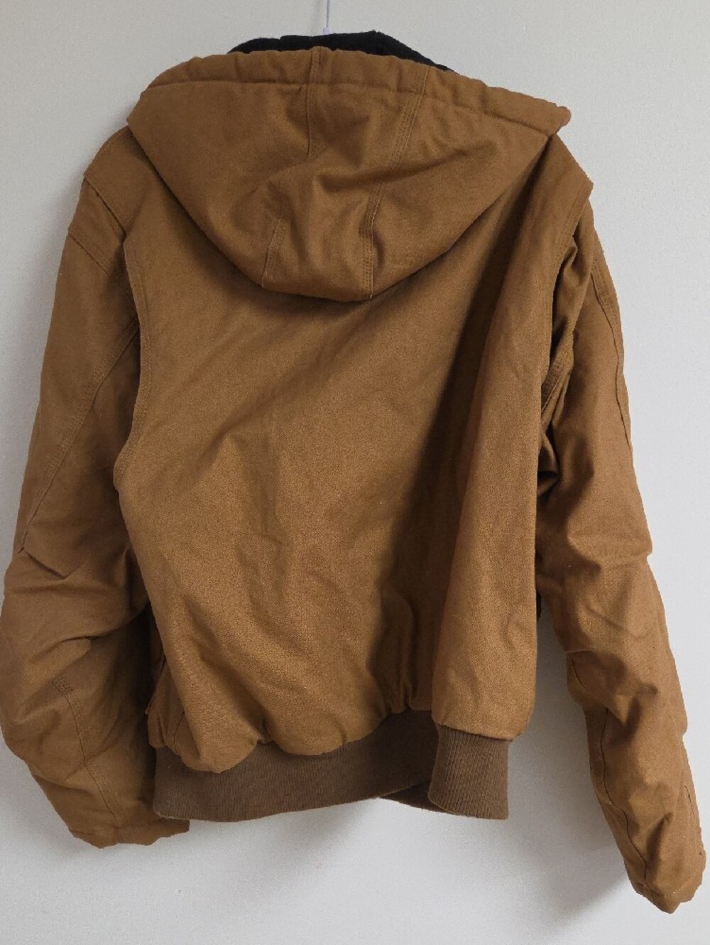 Walls Brown Hooded Canvas Jacket with Black Lining - Picture 2 of 3